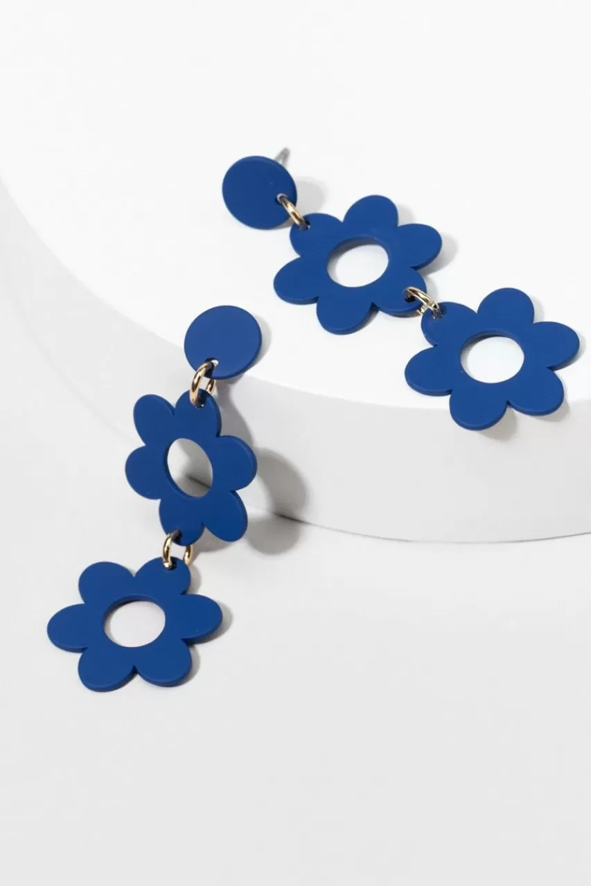 Francesca's Aida Epoxy Flower Drop Earrings