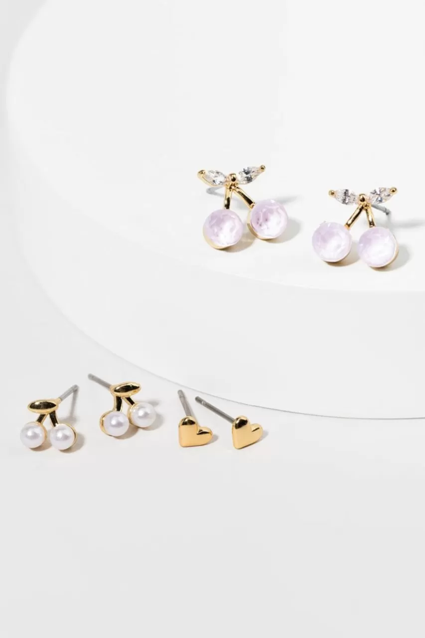 Francesca's Alani Cherries Earrings Set