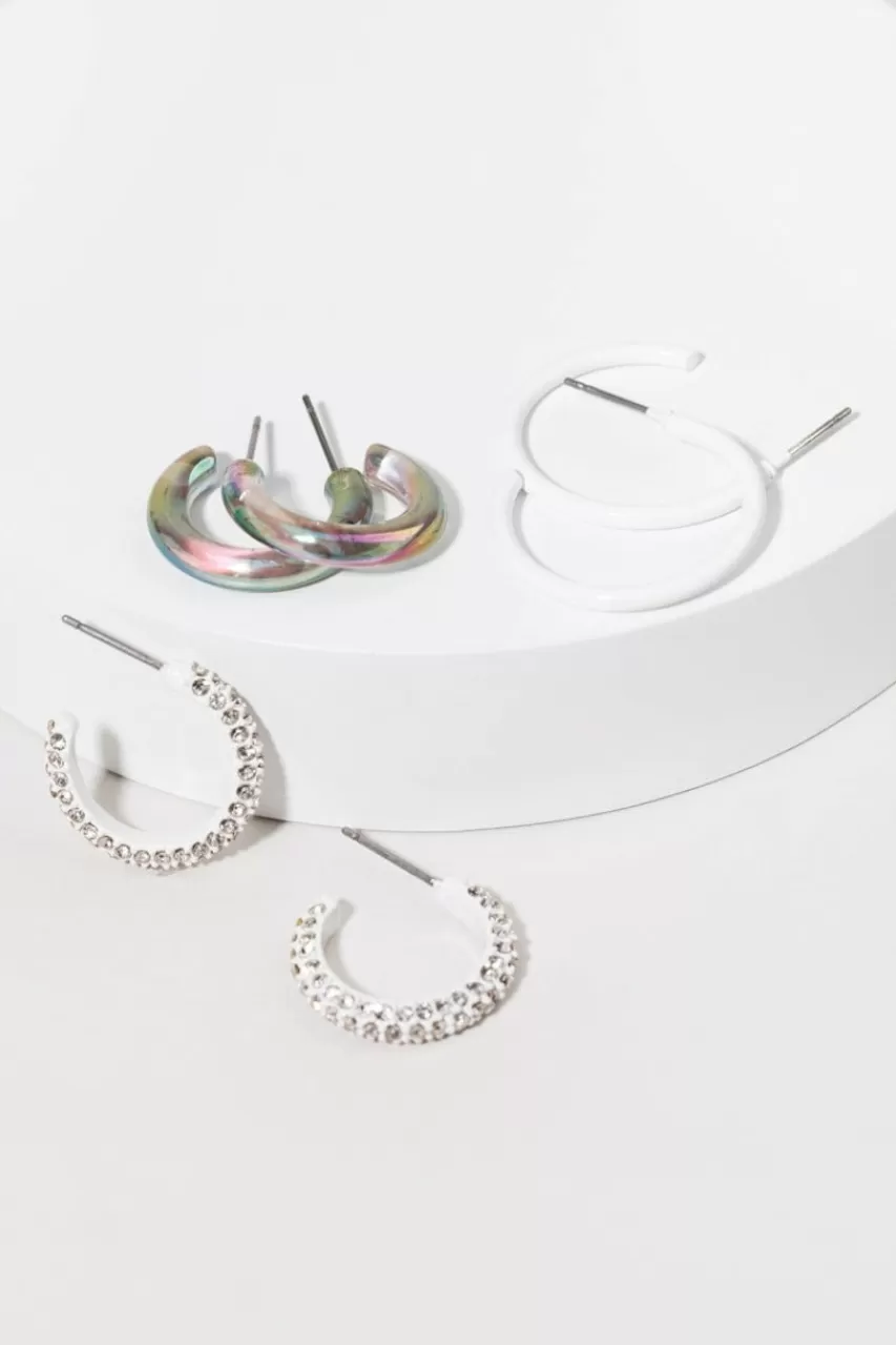 Francesca's Alyssa Three Pack Hoop Earring Set