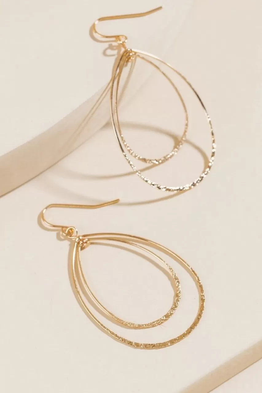 Francesca's Andrea Double Teardrop Earrings