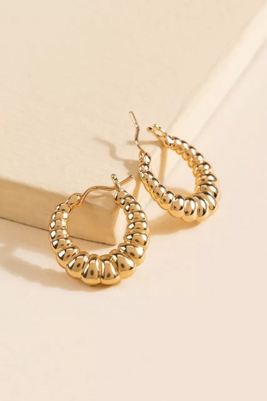 Francesca's Angela Croissant Hoop Earrings