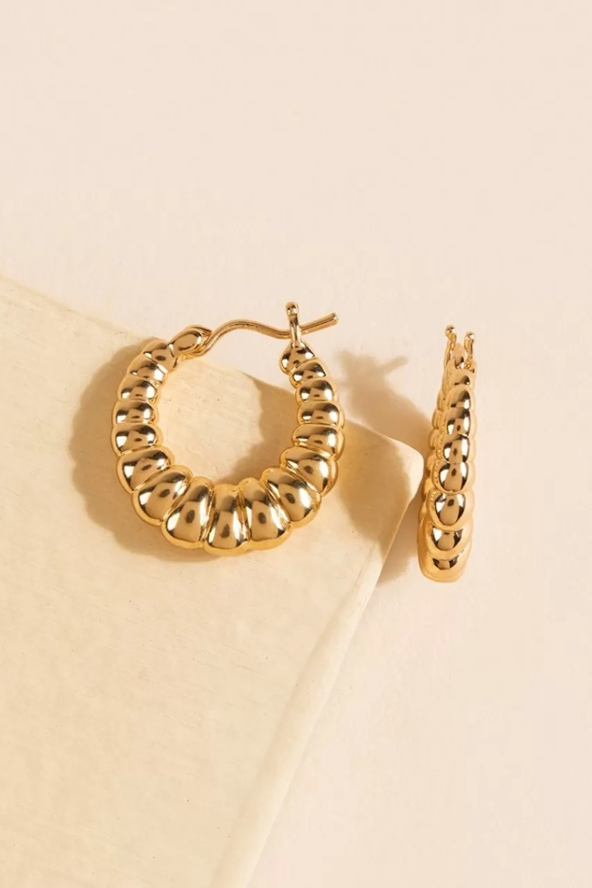 Francesca's Angela Croissant Hoop Earrings