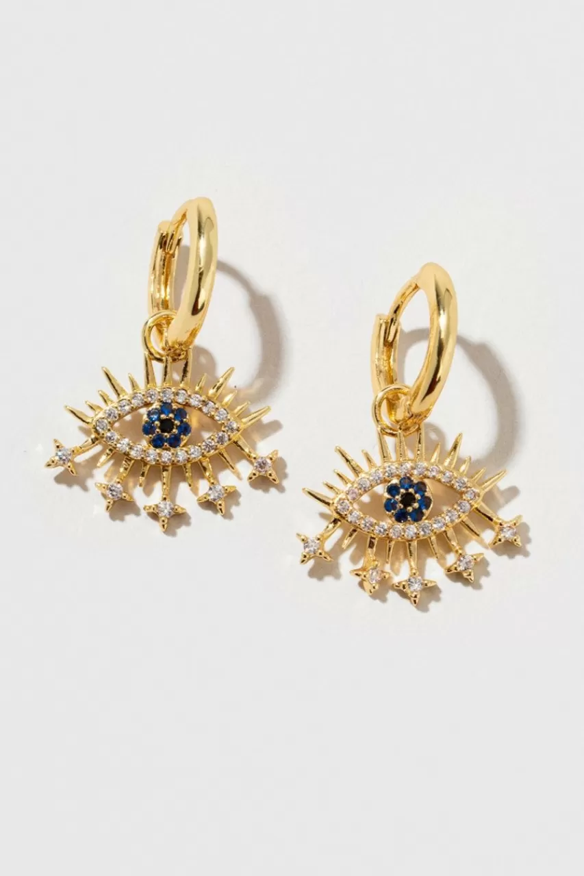 Francesca's Angelica Evil Eye Charm Earrings