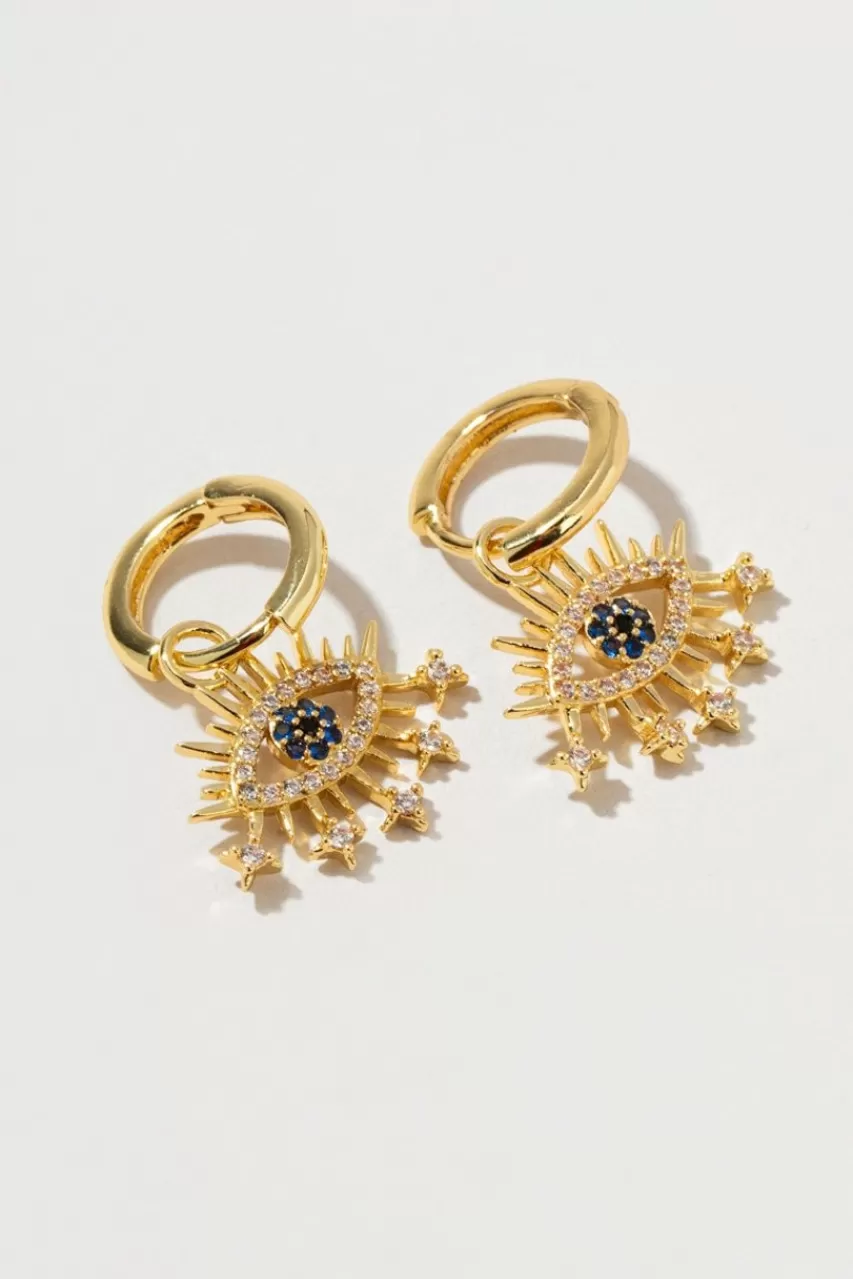 Francesca's Angelica Evil Eye Charm Earrings