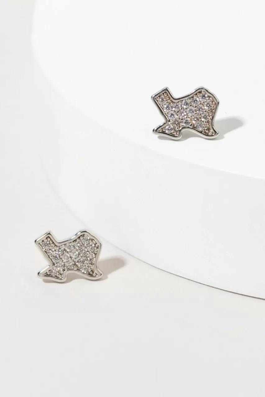 Francesca's Ann Cubic Zirconia Texas Stud Earrings