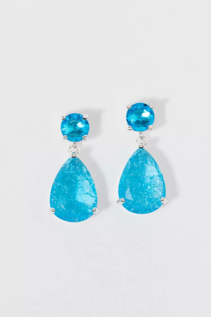 Francesca's Anna Crackle Small Drop Earrings