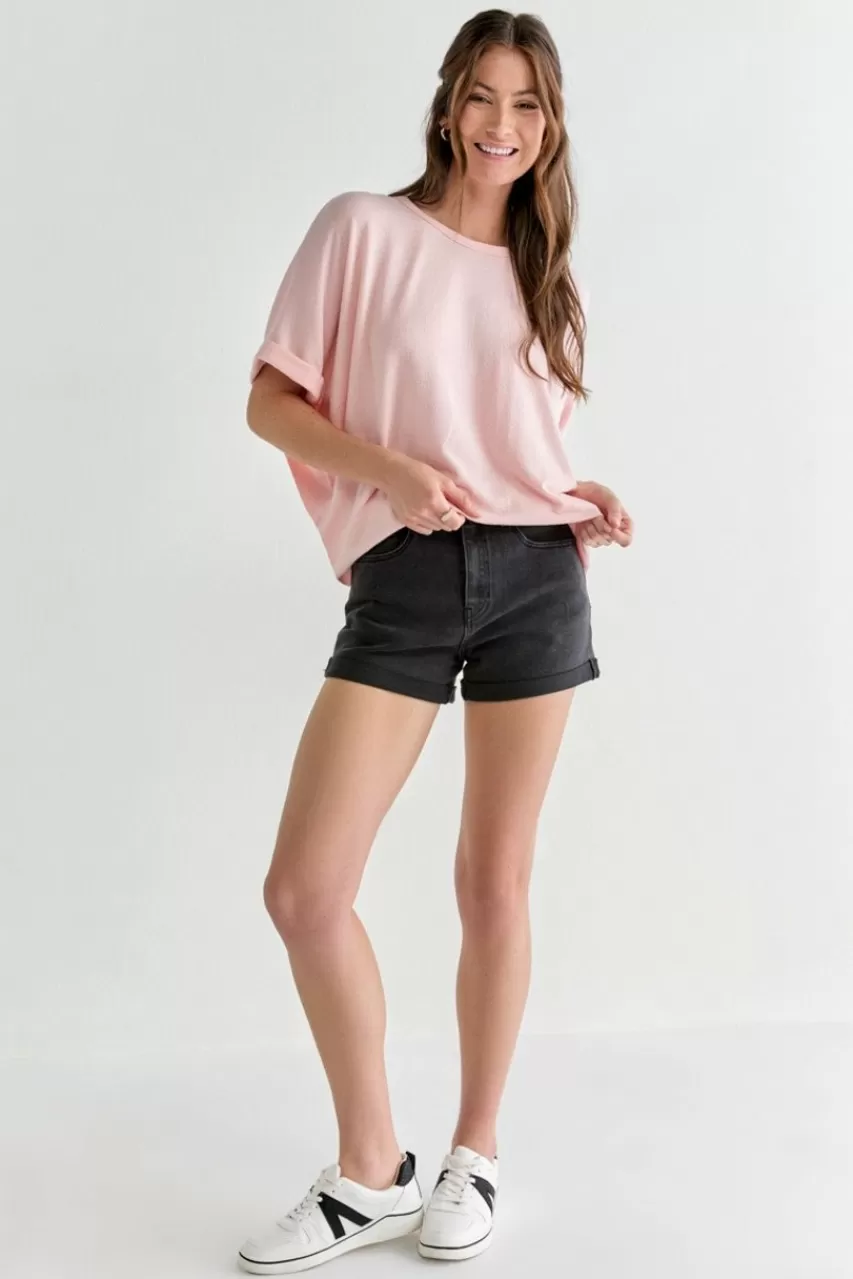 Francesca's Annabeth Crew Neck Dolman Tee