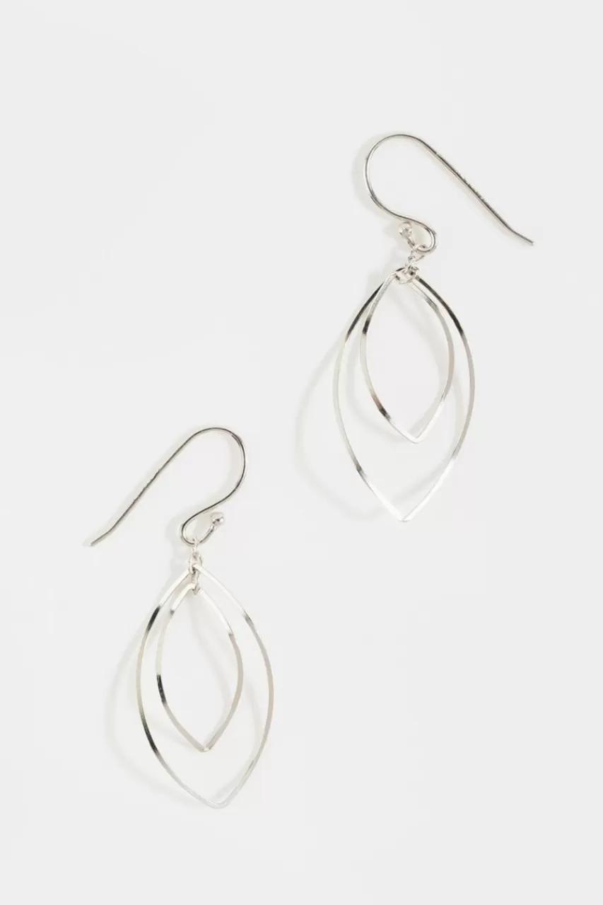 Francesca's Arden Double Leaf Drop Earrings