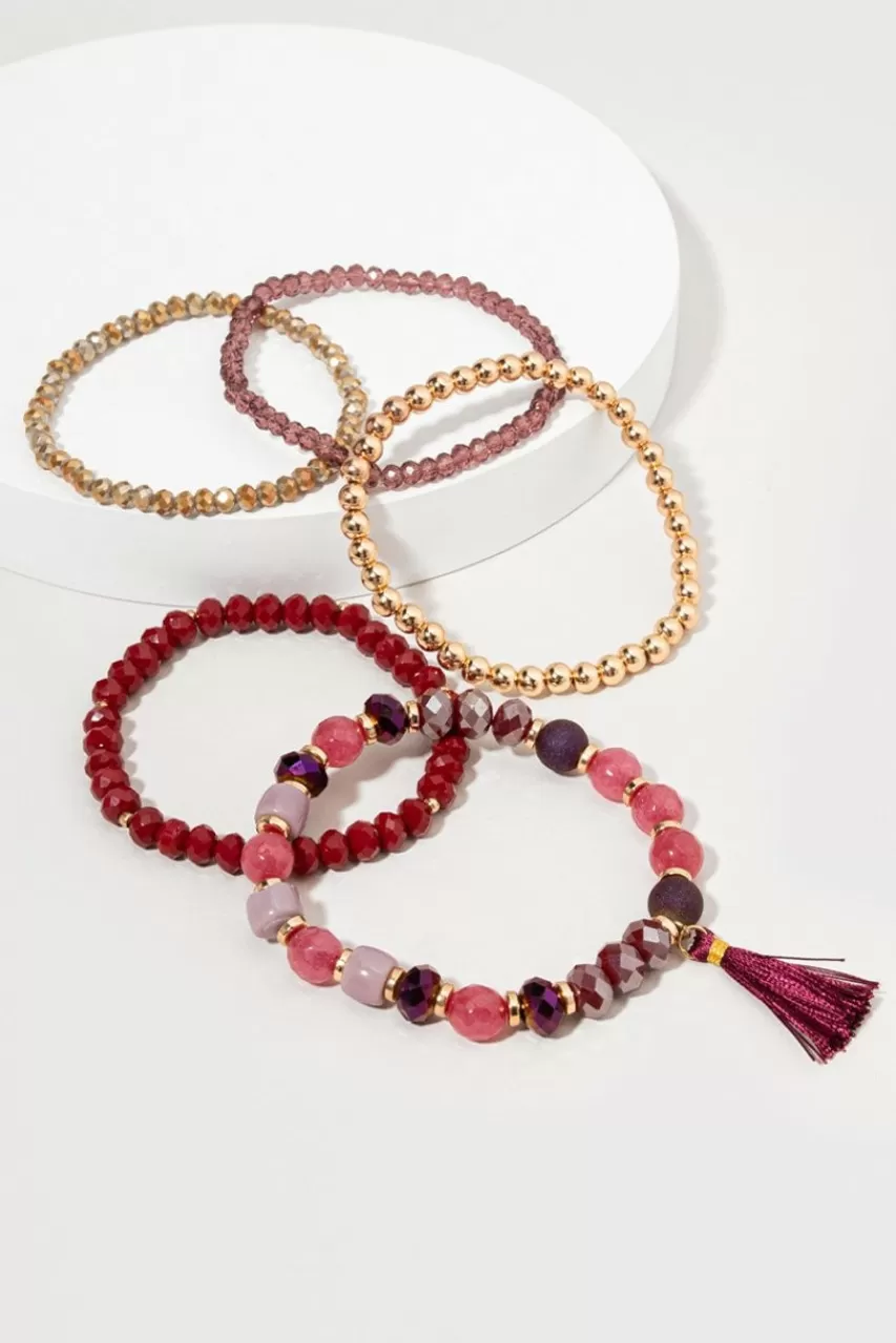 Francesca's Ashley Semi Precious Beaded Bracelet Set