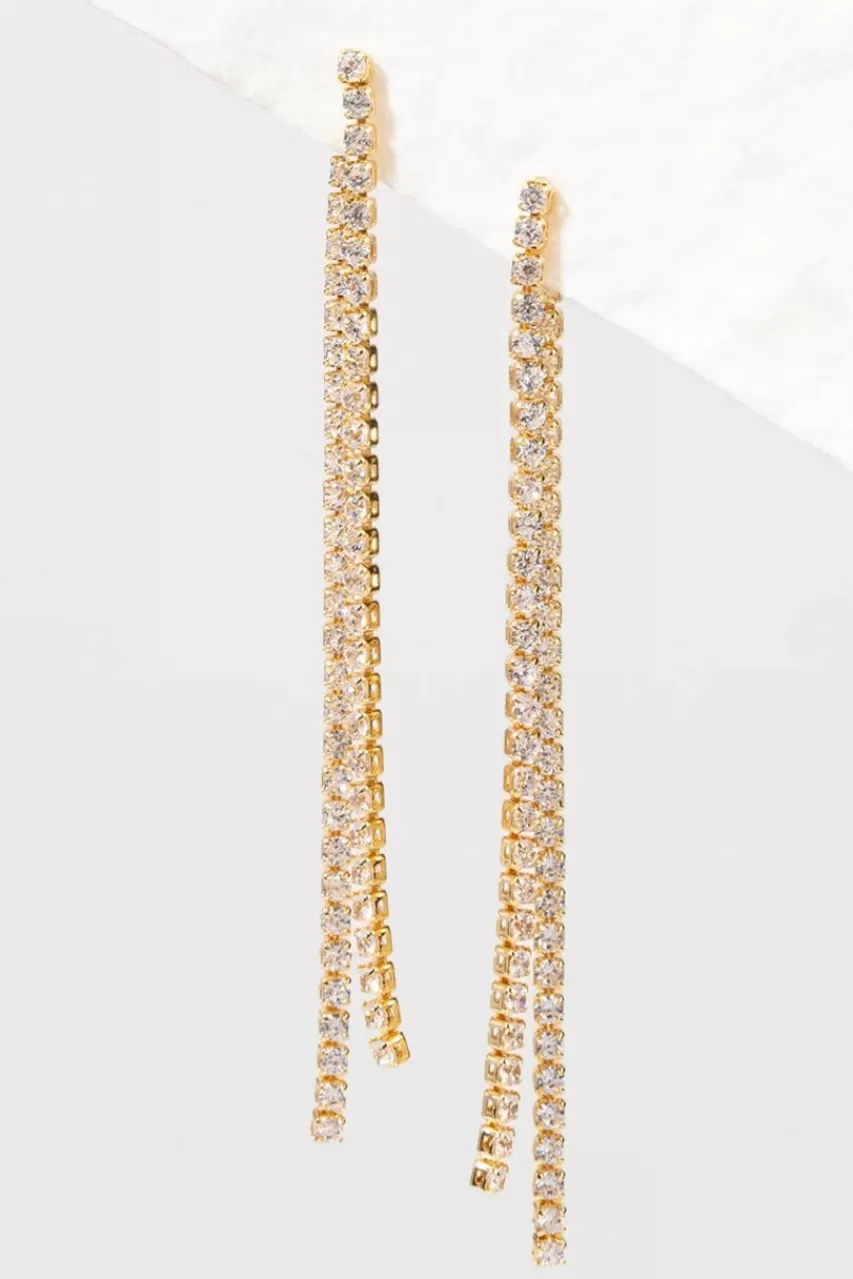 Francesca's Ava Linear Cupchain Earrings