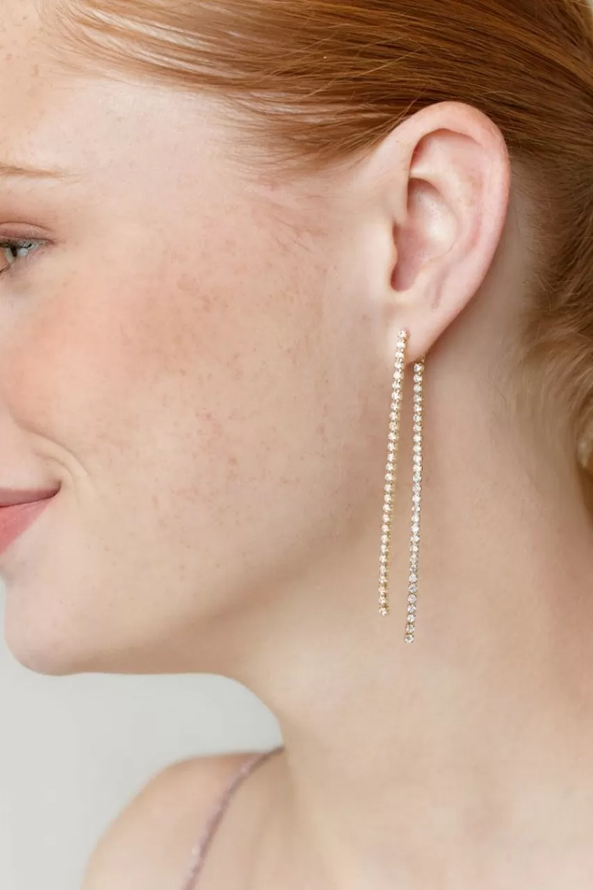 Francesca's Ava Linear Cupchain Earrings