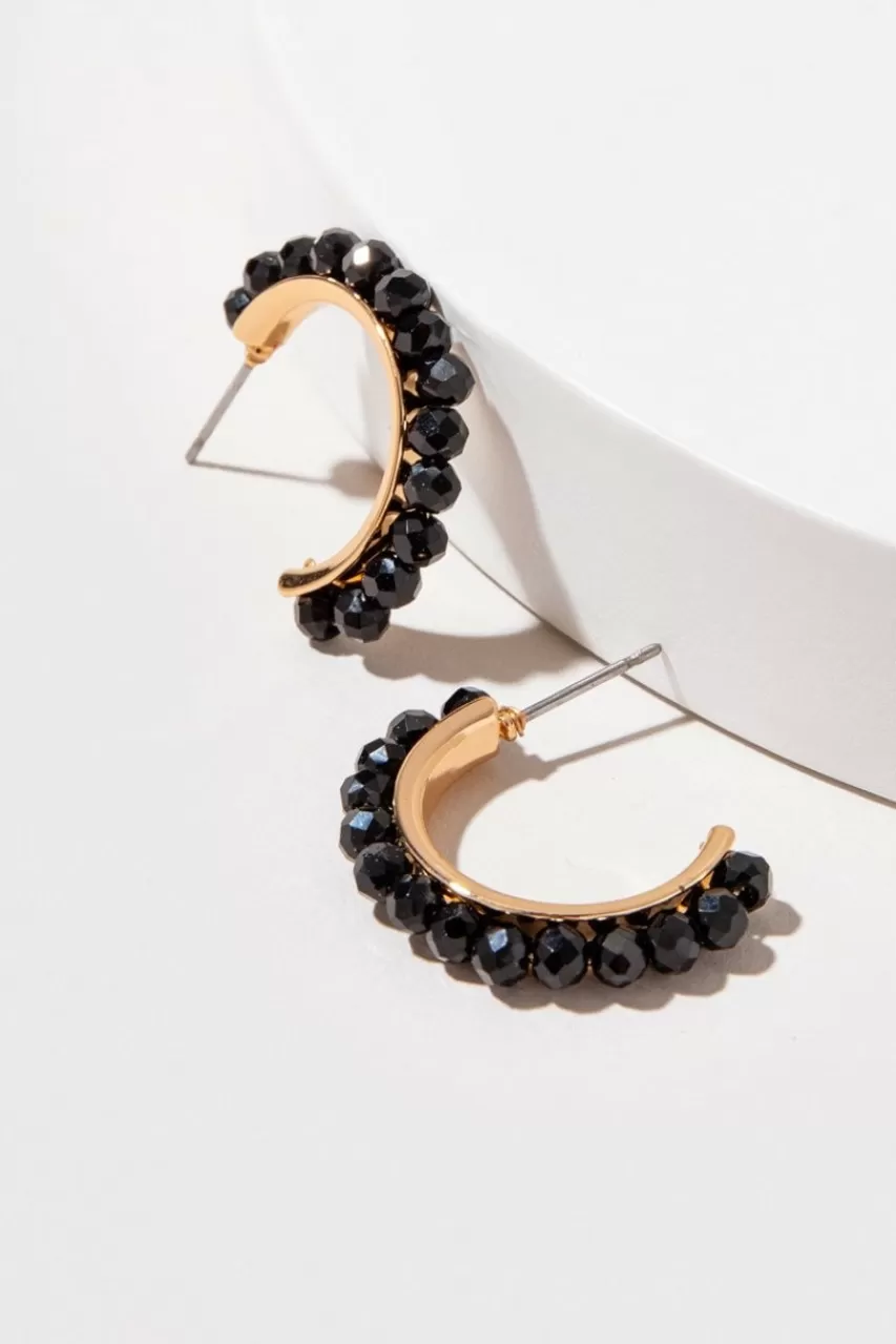 Francesca's Aviana Bead Lined Hoops