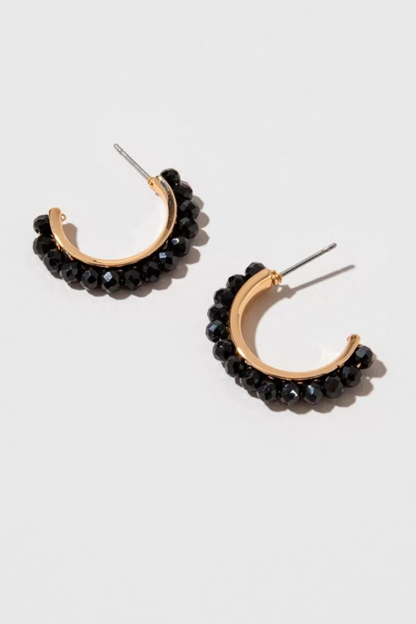 Francesca's Aviana Bead Lined Hoops