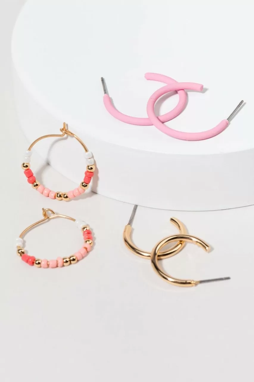 Francesca's Bekki Hoop Earrings Set