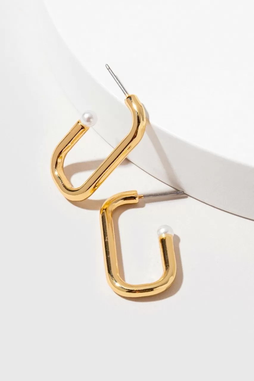 Francesca's Beth Oblong Hoops