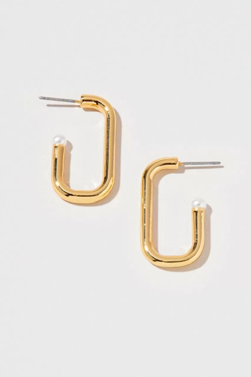 Francesca's Beth Oblong Hoops