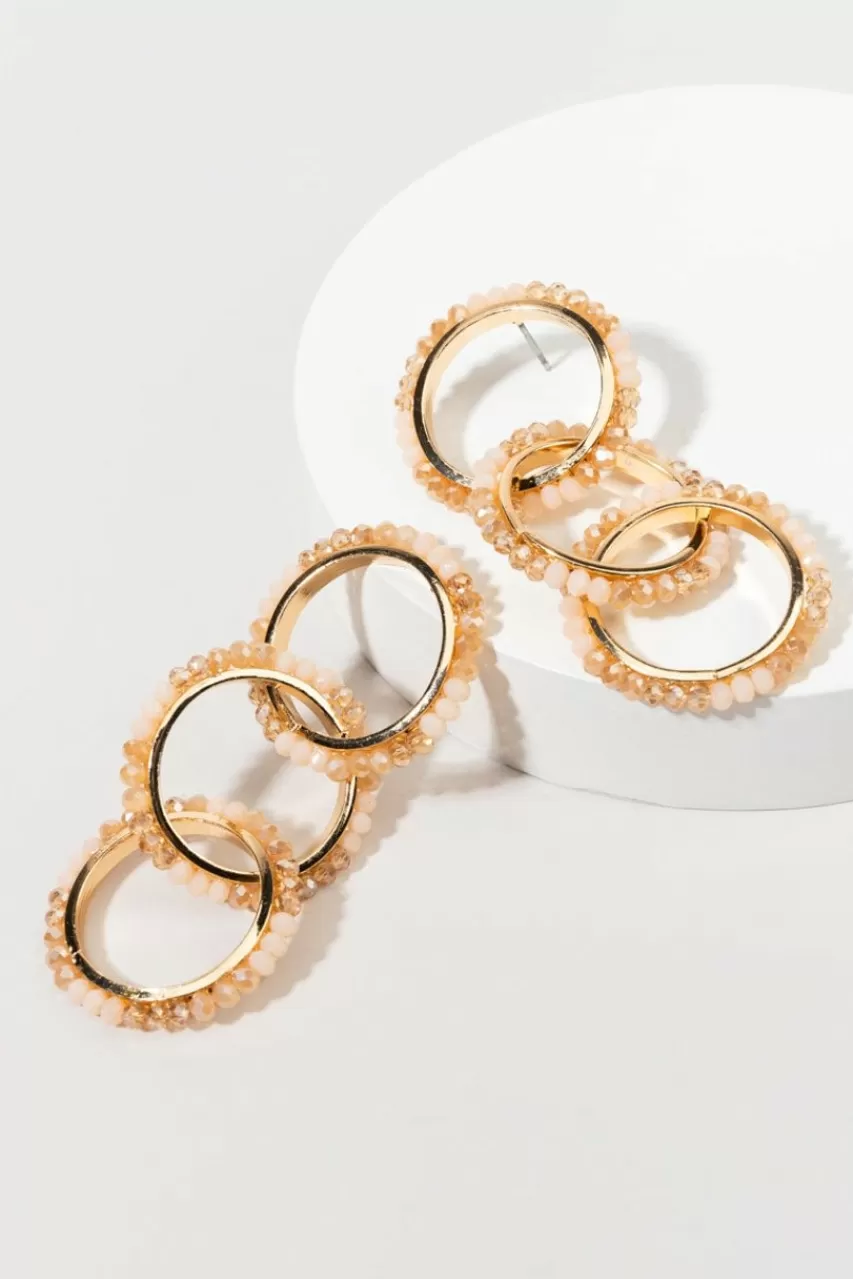 Francesca's Betty Looped Glass Bead Circle Earrings