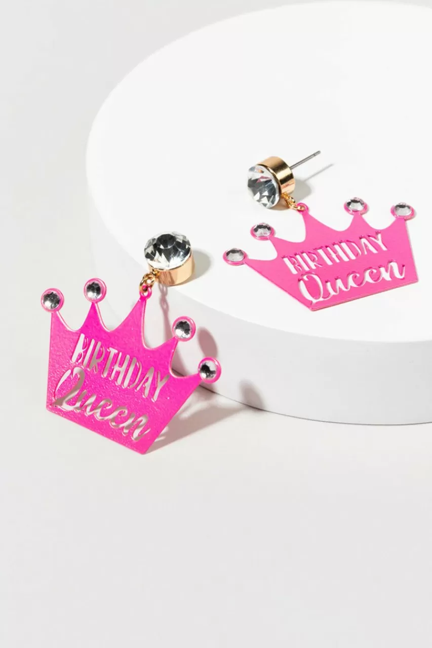 Francesca's Birthday Queen Crown Earrings