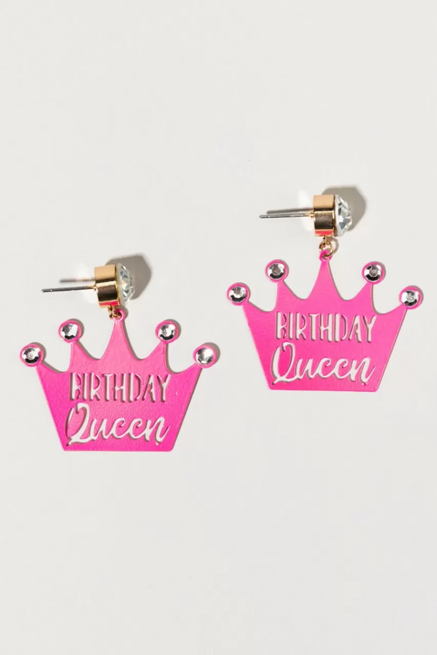 Francesca's Birthday Queen Crown Earrings