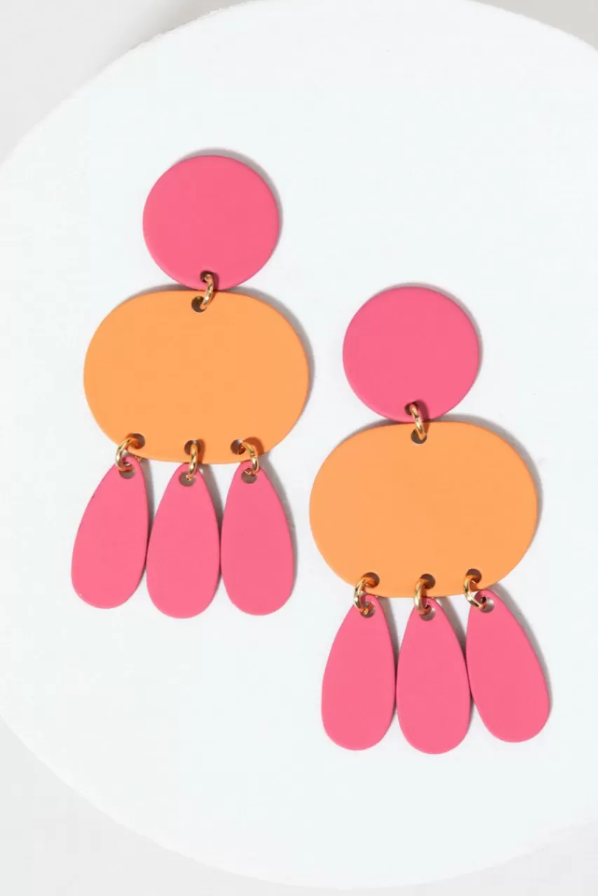 Francesca's Bobbie Epoxy Paint Earrings