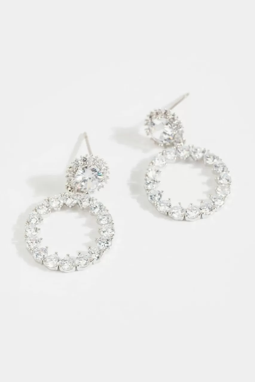 Francesca's Bria Cz Circle Drop Earrings