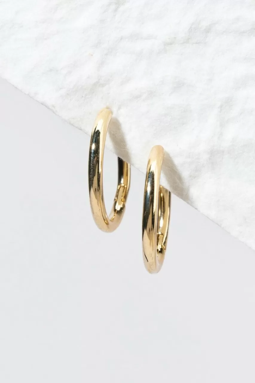 Francesca's Brielle 14K Dipped Hoop Earrings