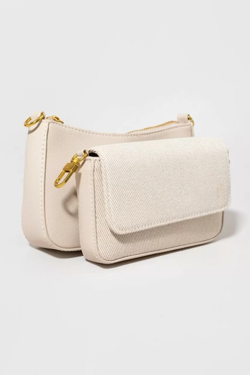 Francesca's Brooke Canvas Thick Strap Crossbody Bag