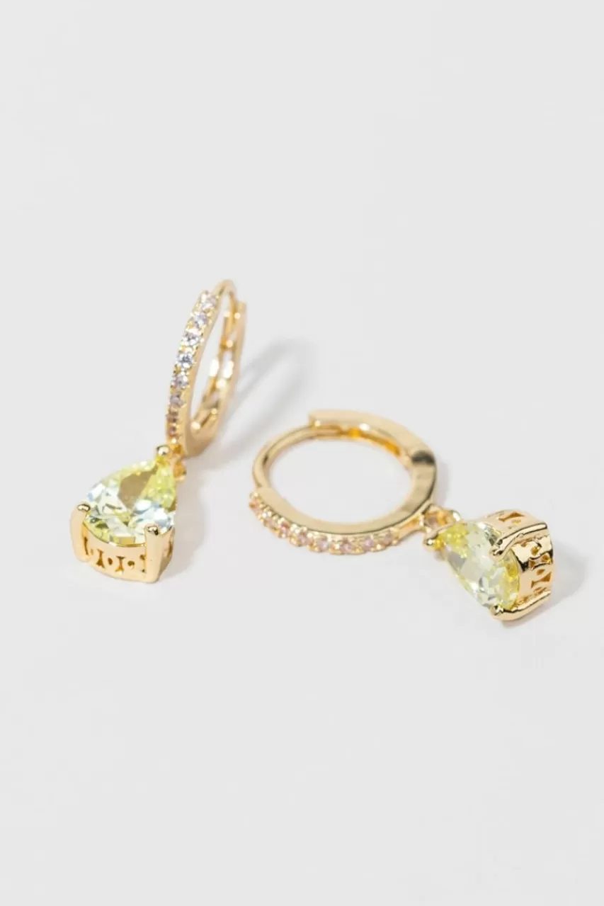 Francesca's Callie Huggie Charm Hoop Earrings