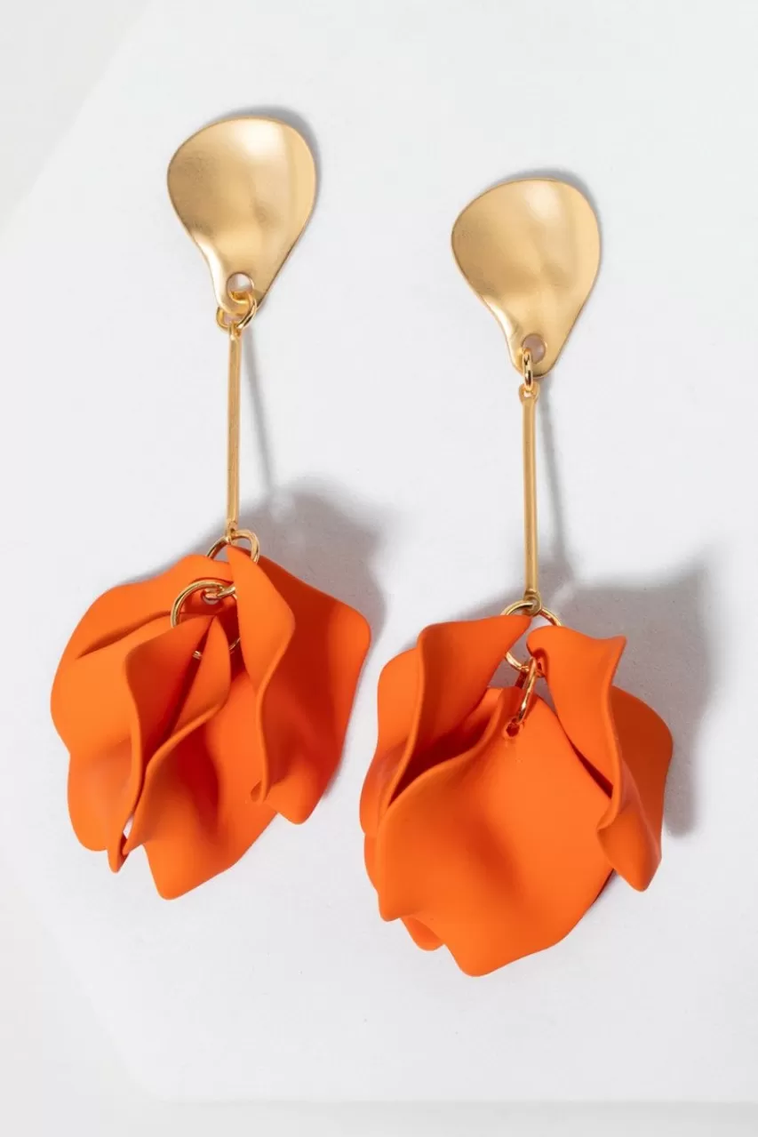 Francesca's Candace Large Epoxy Petal Earrings