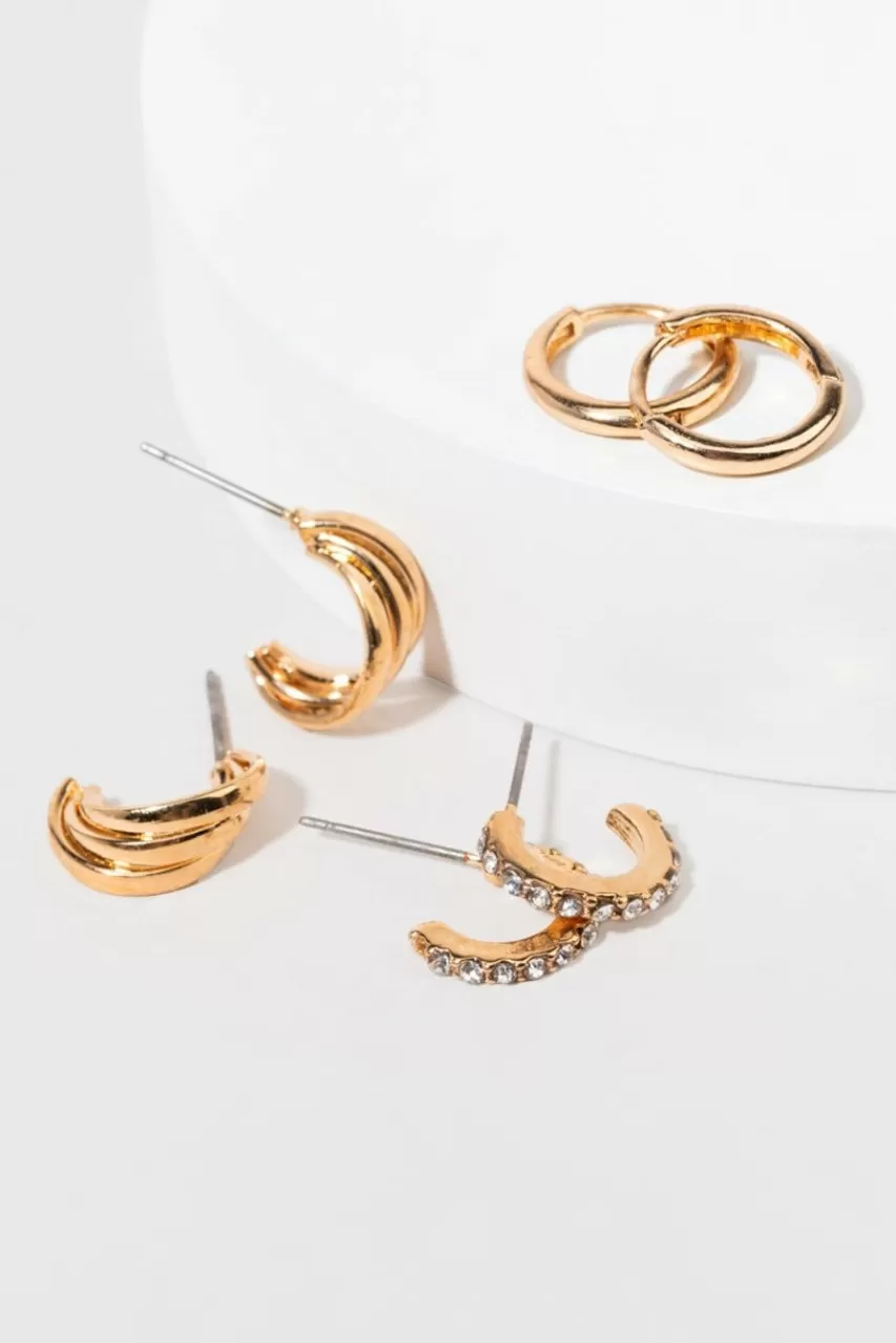 Francesca's Carissa En Hoop Earring Set