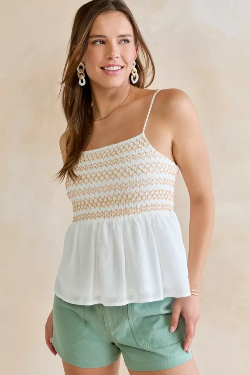 Francesca's Carlisa Contrast Stitch Top