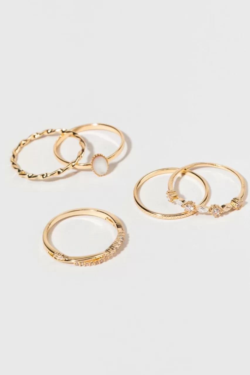 Francesca's Carolyn Golden Ring Set