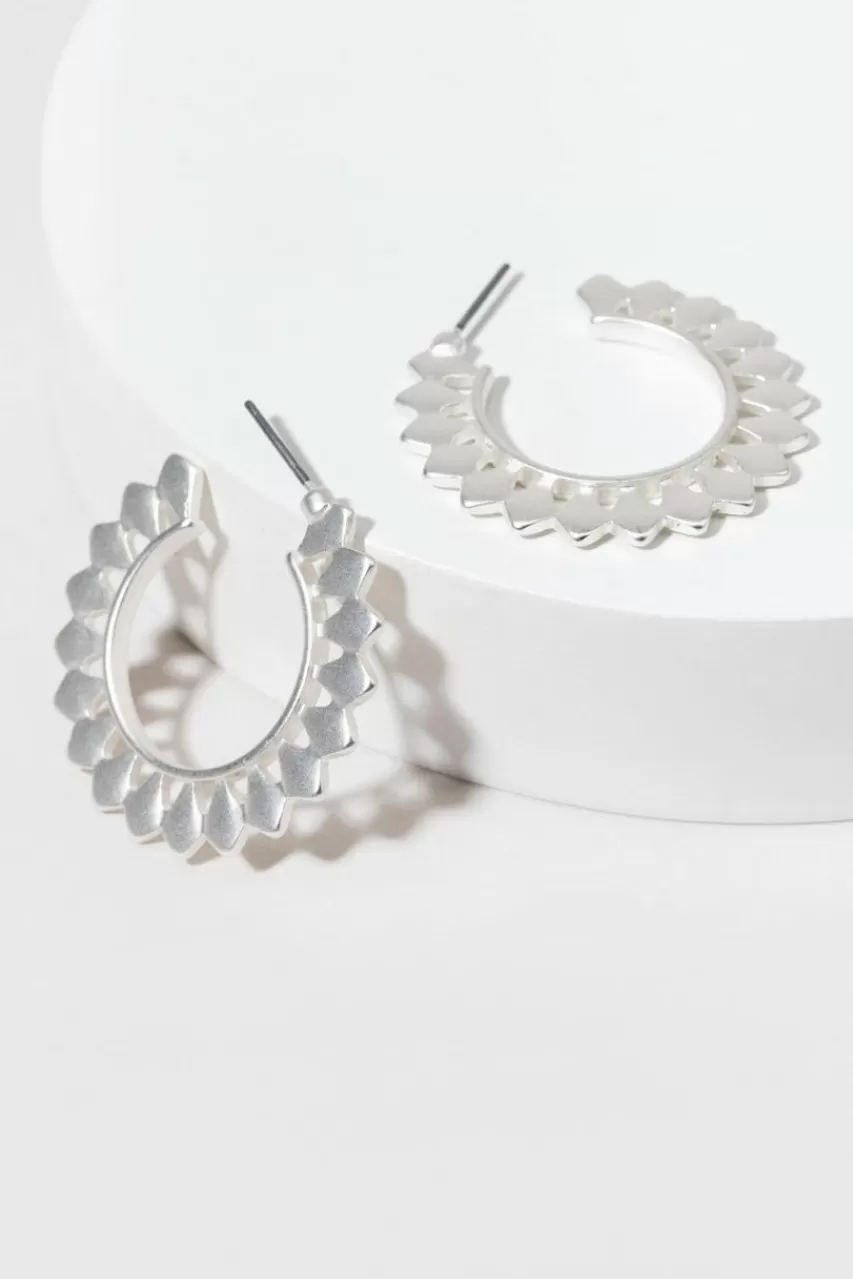 Francesca's Casey Fanned Hoop Earrings