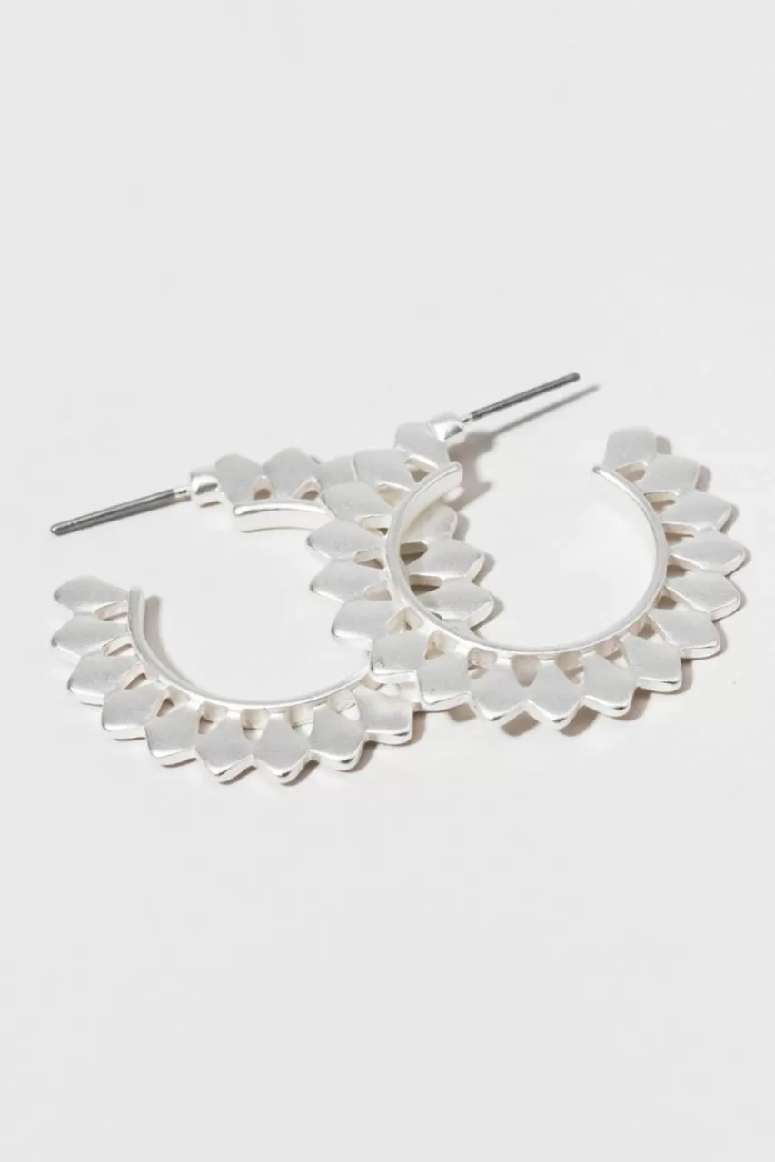 Francesca's Casey Fanned Hoop Earrings