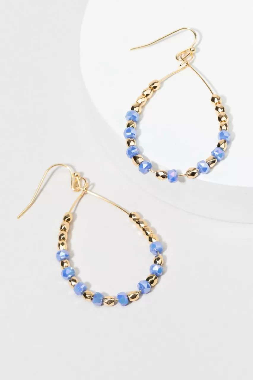 Francesca's Cassandra Facet Bead Station Drop Earrings