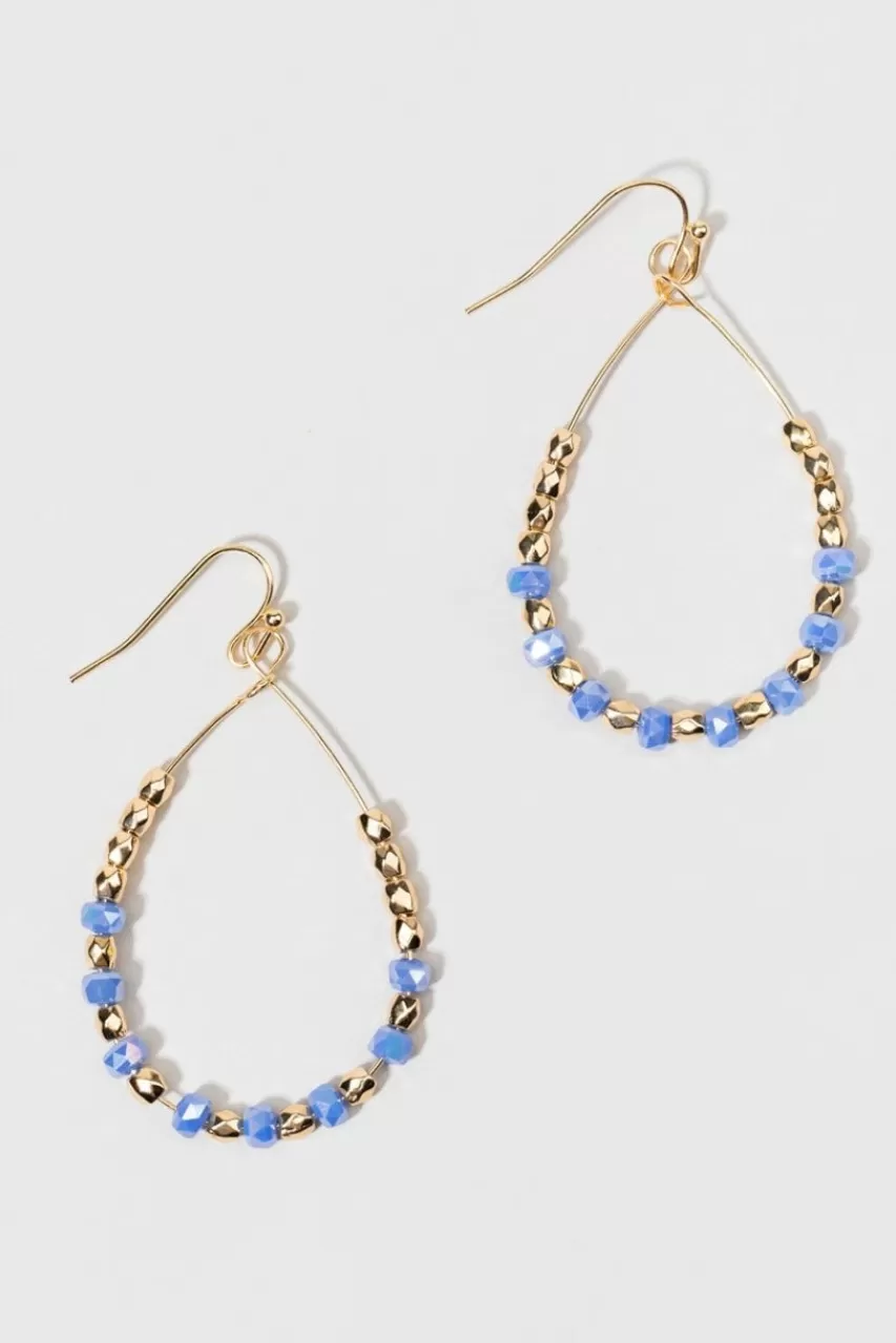 Francesca's Cassandra Facet Bead Station Drop Earrings