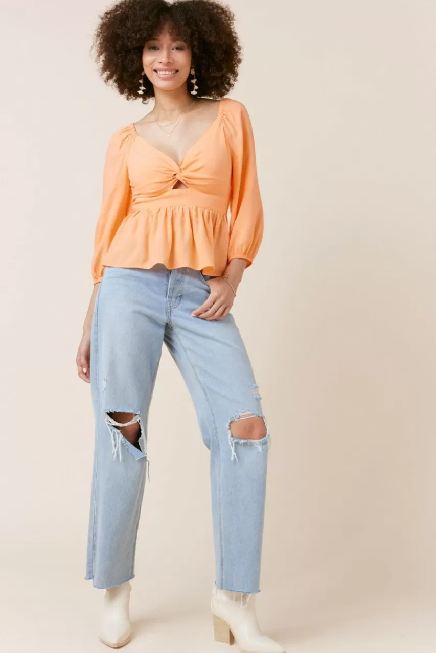 Francesca's Cassandra Peplum Blouse