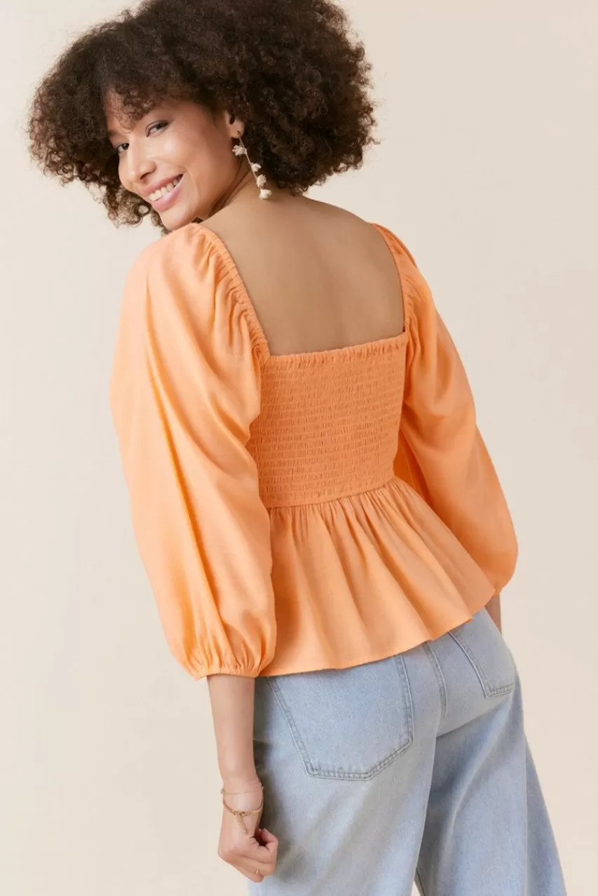 Francesca's Cassandra Peplum Blouse