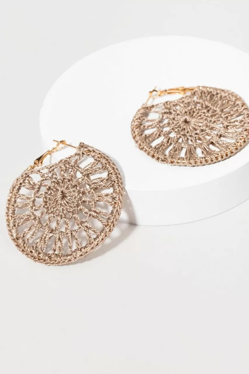 Francesca's Cate Crochet Hoop Earrings