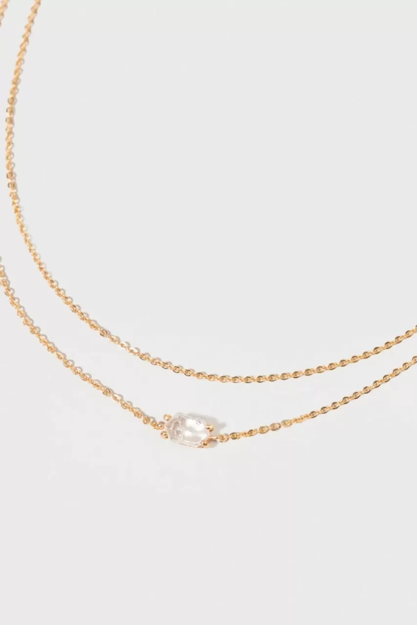 Francesca's Cecilia Crystal Pendant Delicate Necklace