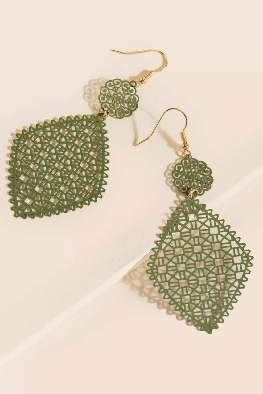 Francesca's Chayah Filigree Chandelier Earrings