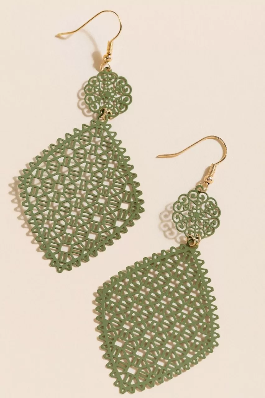 Francesca's Chayah Filigree Chandelier Earrings