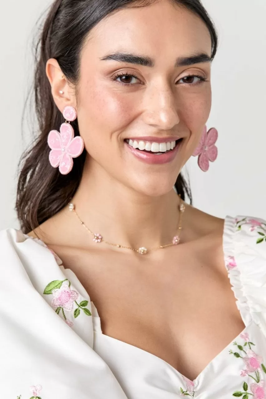 Francesca's Cher Seedbead Flower Earrings