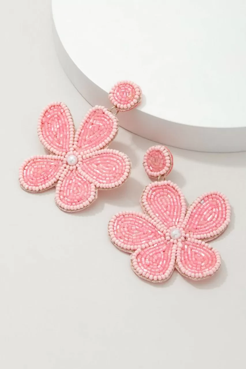 Francesca's Cher Seedbead Flower Earrings