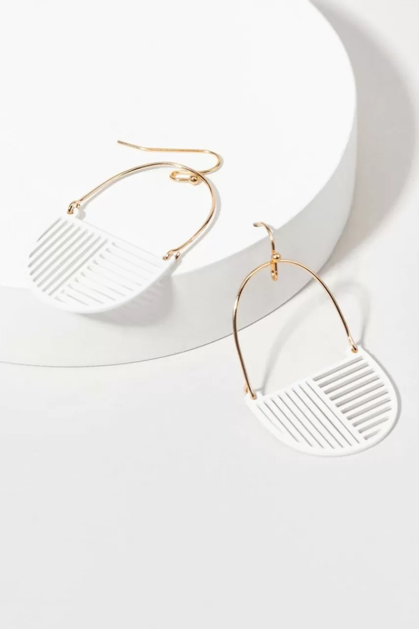 Francesca's Cherie Geometric Epoxy Drop Earrings