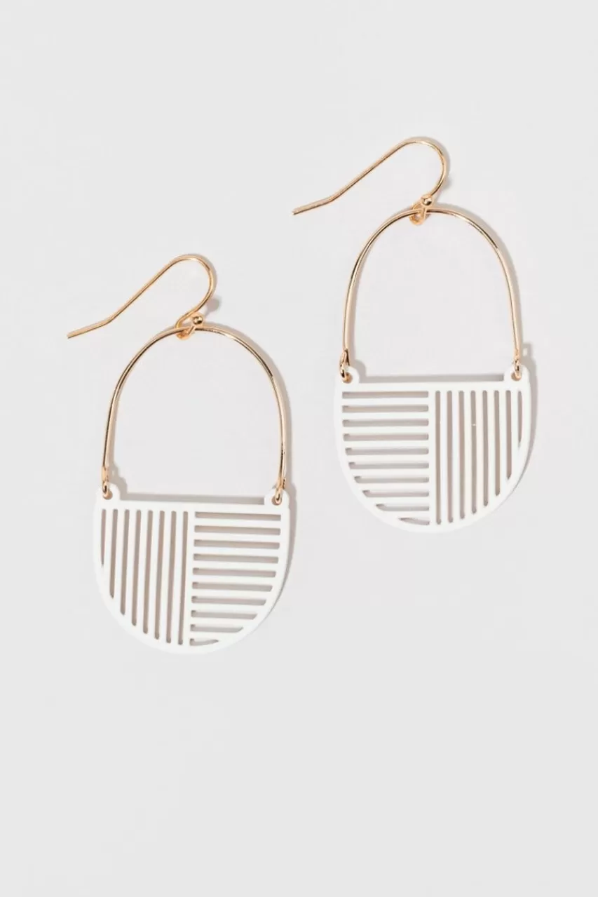 Francesca's Cherie Geometric Epoxy Drop Earrings