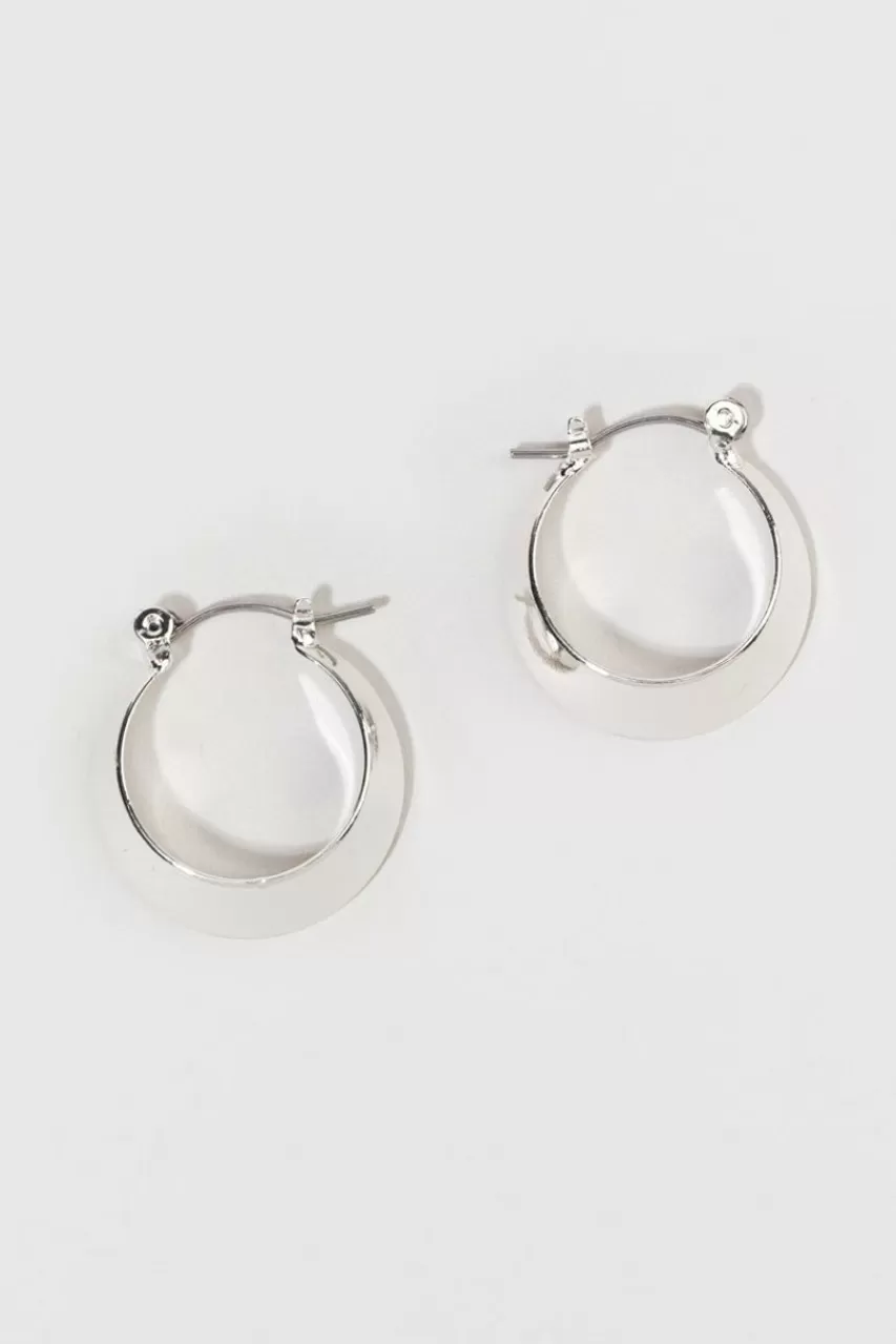 Francesca's Christina Flared Click Top Hoop Earrings