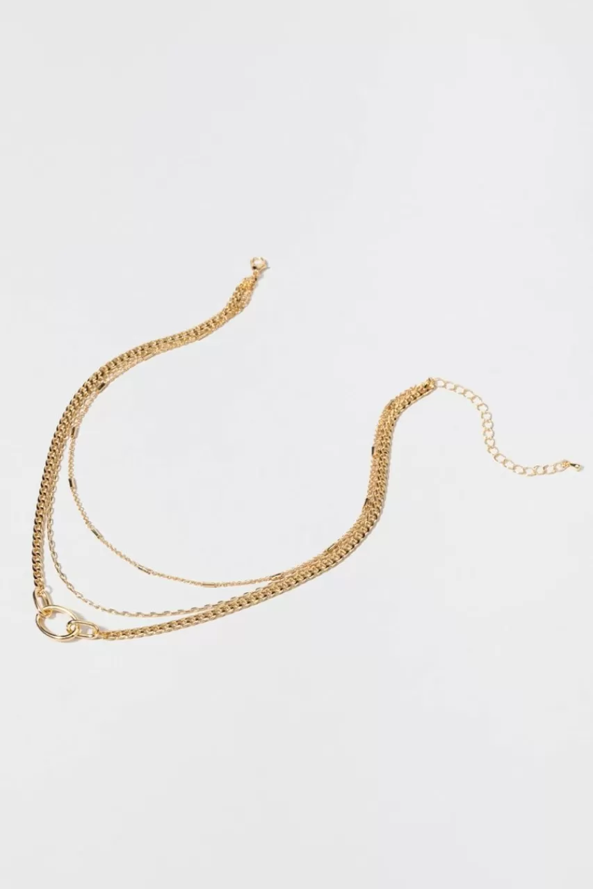 Francesca's Christine Chunky Carabiner Layered Necklace