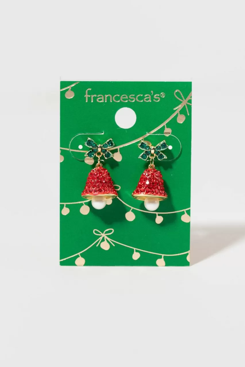 Francesca's Christmas Bell Drop Earrings