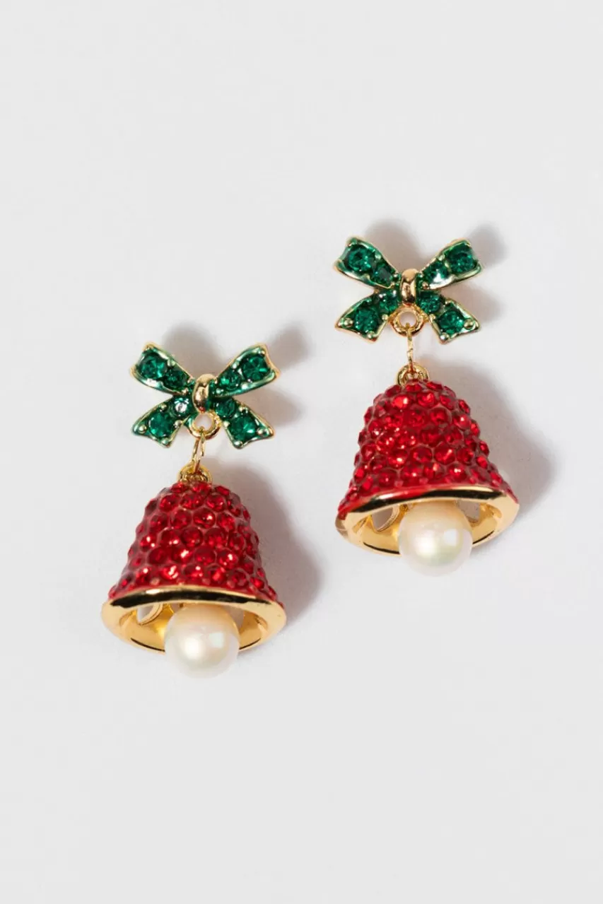 Francesca's Christmas Bell Drop Earrings